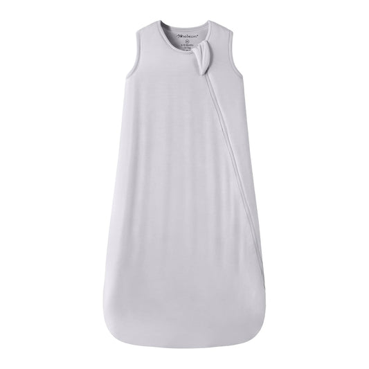 Mosebears Unisex Baby Sleep Sack 1.0 TOG, Supersoft Rayon Made from Bamboo Wearable Blanket with 2-Way Zipper (Light Grey,0-6 Months)