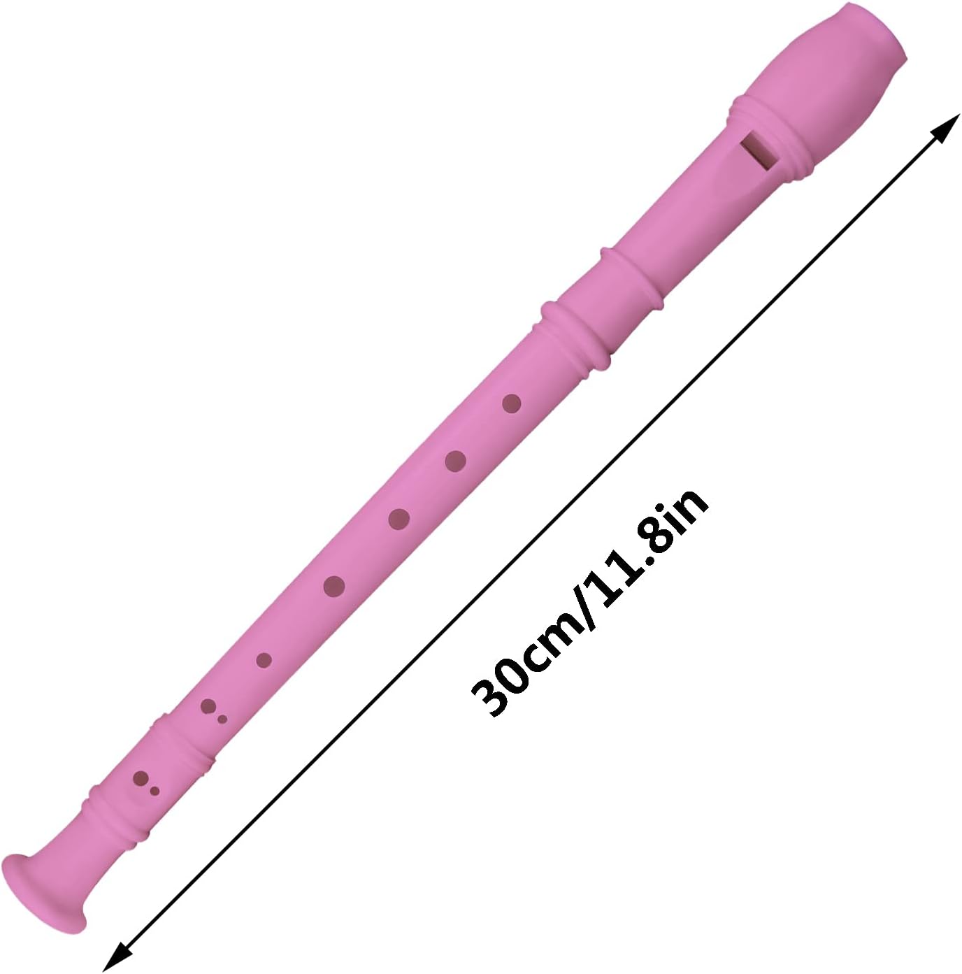 3 Pack 8 Hole Soprano Recorders Descant Flute With Cleaning Rod German Style for Beginner Graduation or Back to School Gift (blue, pink, white)