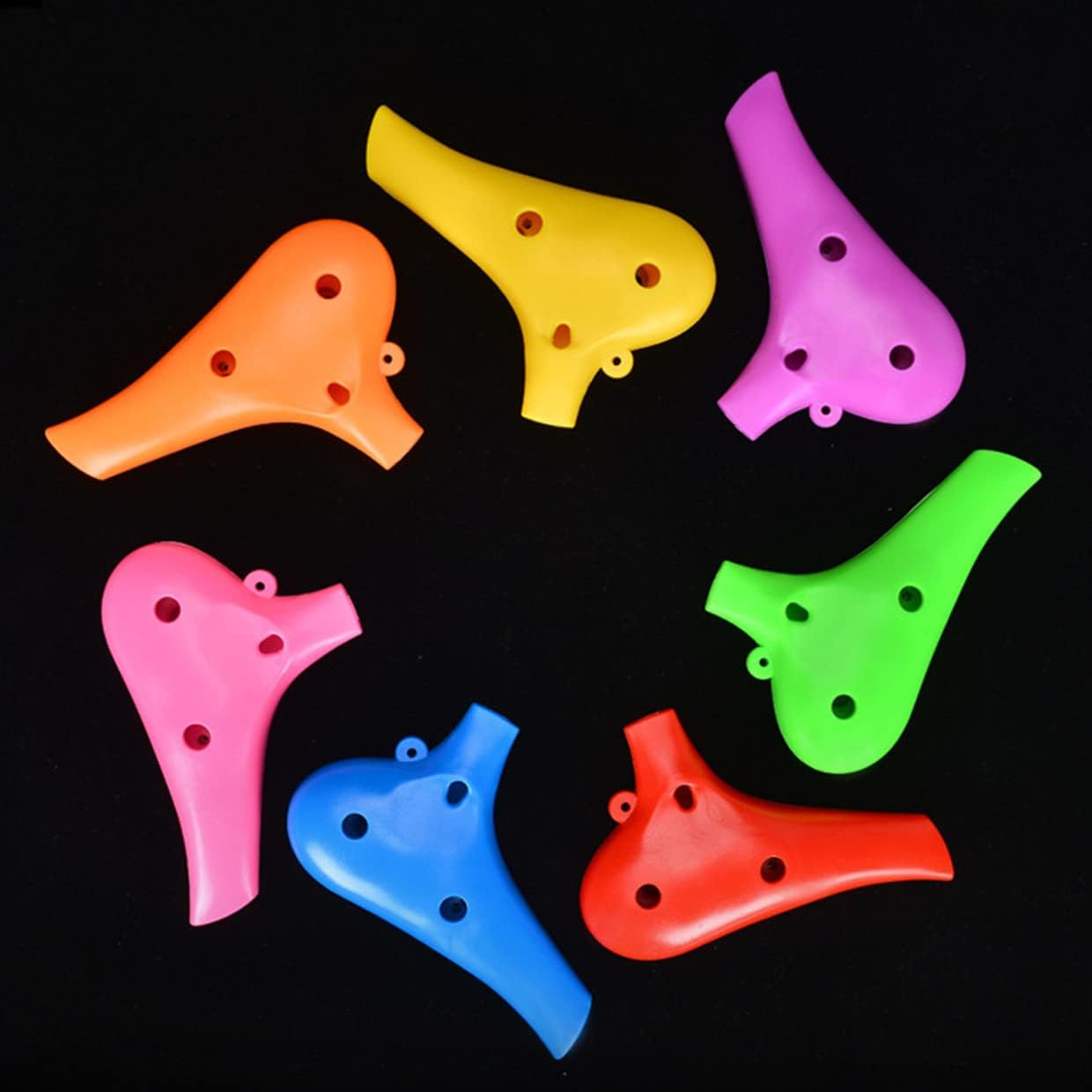 Aestivate Plastic Ocarina Instrument 12 Hole Ocarina Alto C 12-Hole Ocarina Instrument Easy Instrument (Red)