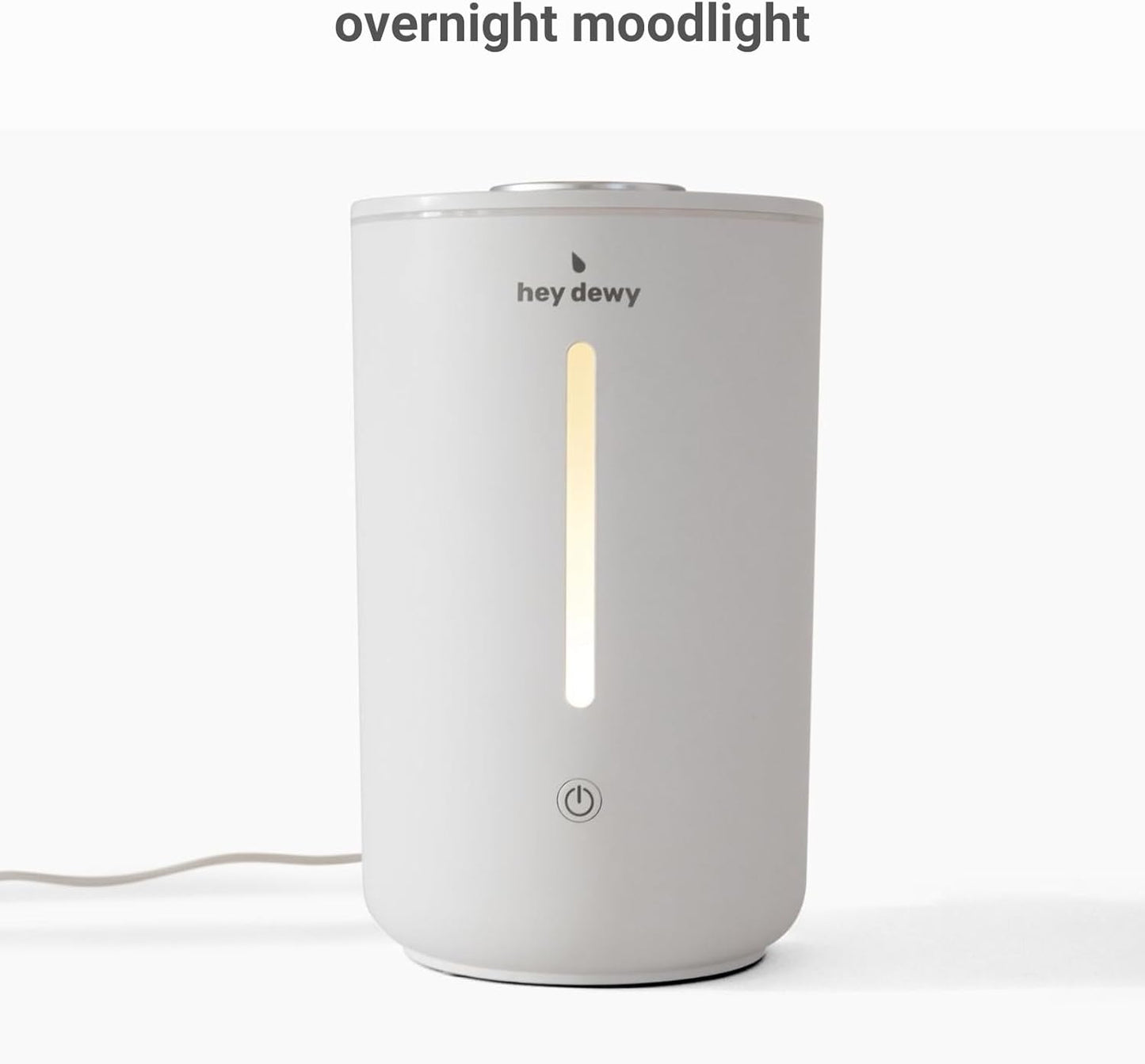 Hey Dewy Wellness Humidifier - for home, office, bathroom spa, or bedroom, with cool utrasonic mist hydration (Slate)