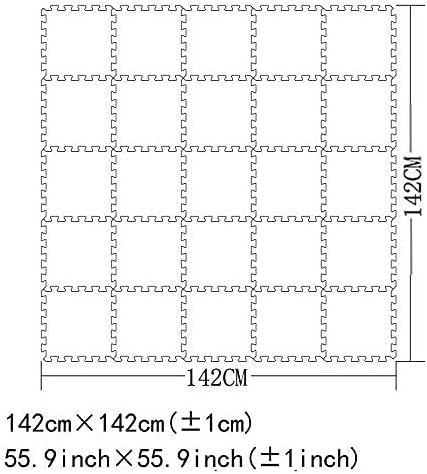 YIMINYUER® 25 Tiles (30cm×30cm×1cm Each Tile) Baby Soft Puzzle Play Mats, Kids Thick EVA Foam Floor, Toddlers & Children's Soft Interlocking Mat R01R12G301025
