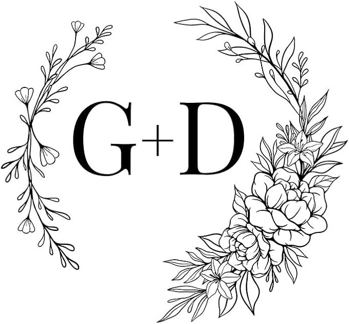 Personalized Wedding Embosser | Custom Made with Initials or Monograms for Couples | Elegant Designs for Stationery, Invitations, Napkins, and More (Design 3)