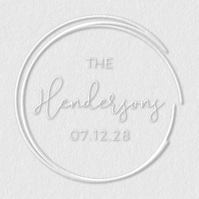 Personalized Wedding Embosser | Custom Made with Initials or Monograms for Couples | Elegant Designs for Stationery, Invitations, Napkins, and More (Design 5)