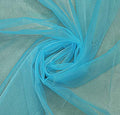 VDS Turquoise Organza Fabric, 15 Yards Continuous, 45” Wide, Wedding Party Decoration Iridescent Crystal Sheer Shiny Organza Tulle Bridal Dress DIY Crafts Costume Sewing Backdrop Arch Cloth