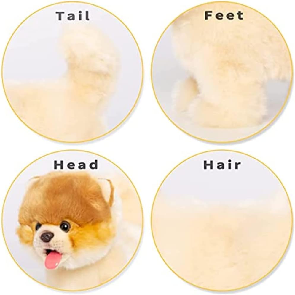 CU-MATE Plush Interactive Pomeranian Dog-Realistic Puppy Electronic Toy Dog with Walking/Barking/Wagging Tail/Talking- Robotic Pet Toy Present for Toddler Girls Boys