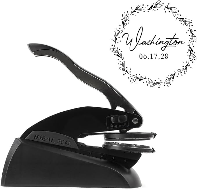 Personalized Wedding Embosser | Custom Made with Initials or Monograms for Couples | Elegant Designs for Stationery, Invitations, Napkins, and More (Design 4)