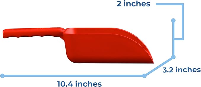 Vikan Remco 63004 Color-Coded Plastic Hand Scoop - BPA-Free Food-Safe Kitchen Utensils, Restaurant and Food Service Supplies, 16 oz, Red