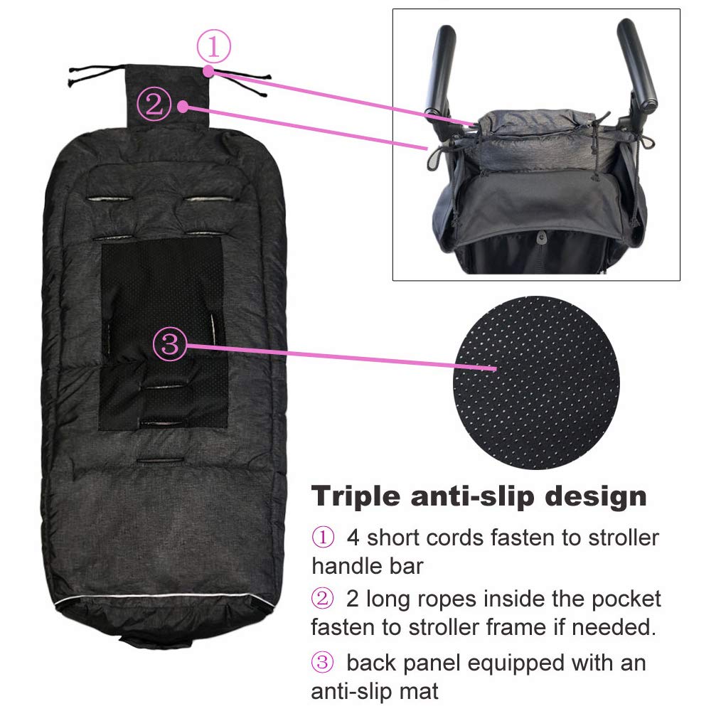 Waterproof Winter Universal Stroller Bunting Bag Toddler,Width Adjustable Stroller Blanket Fits Baby Growth