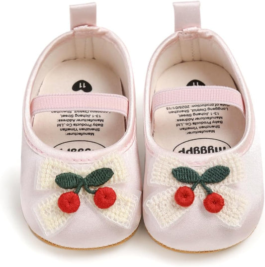 Baby Shoes Mary Jane Flats Non Slip Soft Sole Infant Toddler Sneakers First Walkers Party Christmas Dress Shoes