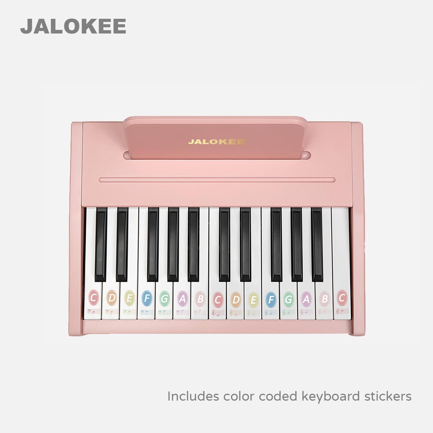 Kids Piano Keyboard, Digital Piano for Kids, Music Educational Instrument Toy, Wood Toy for 3+ Girls and Boys (Pink, 25 Keys)