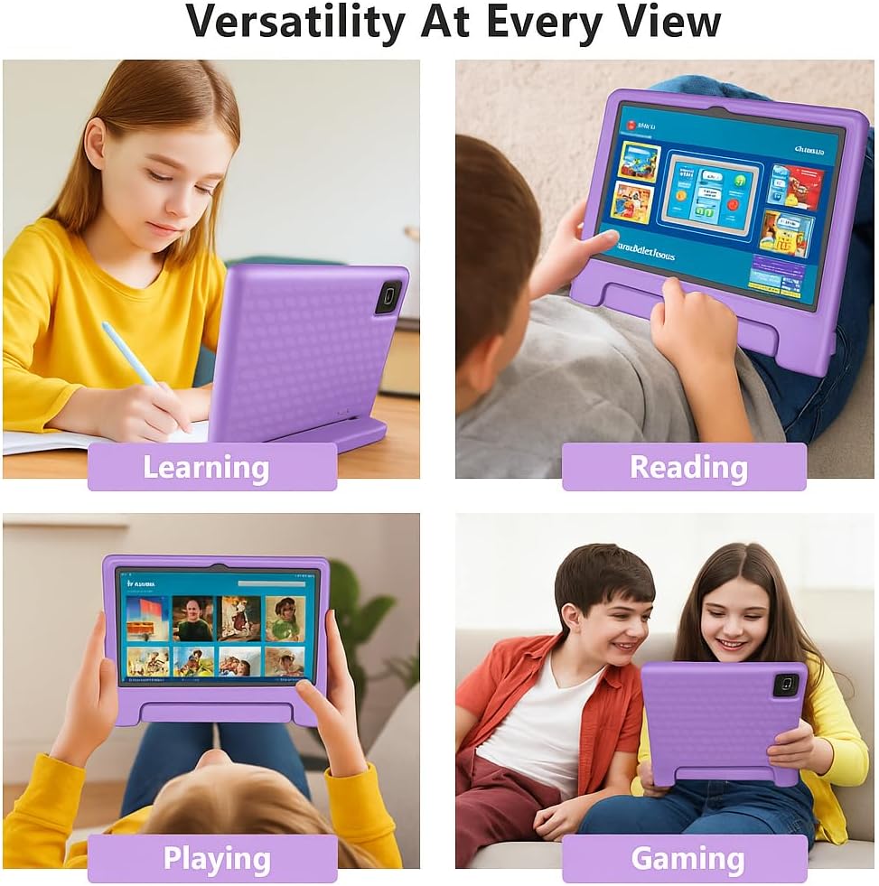 10.1" Kids Tablet Android 14 | 64GB Octa-Core 8GB RAM | Shockproof Case & Parental Control | 12H Fast Charge | HD Display w/Google Kids Space & Educational Apps | WiFi 6/Bluetooth/GPS | Ages 3-12