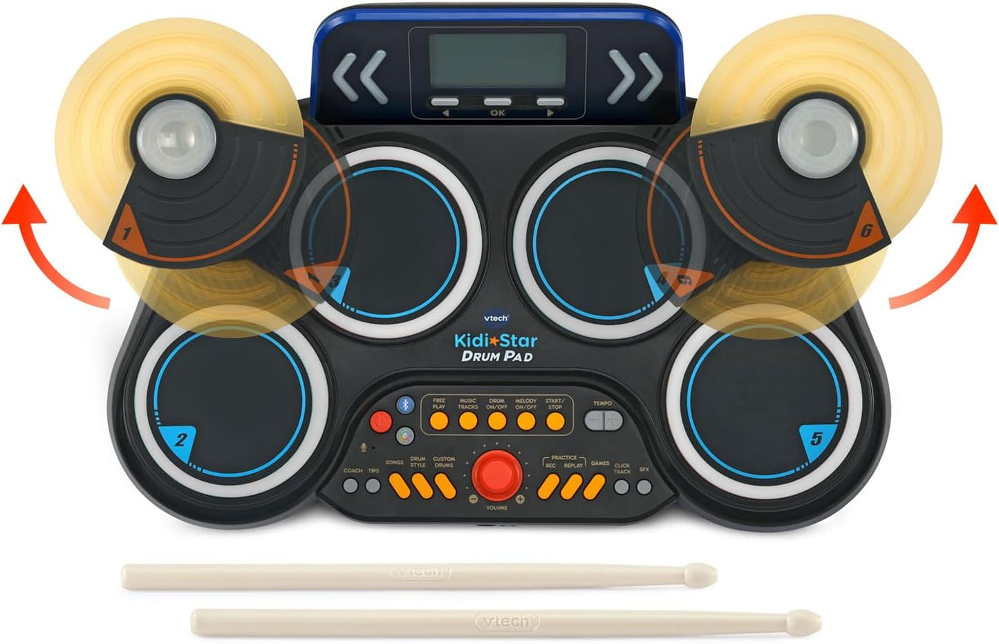 VTech Kidi Star Drum Pad, Black
