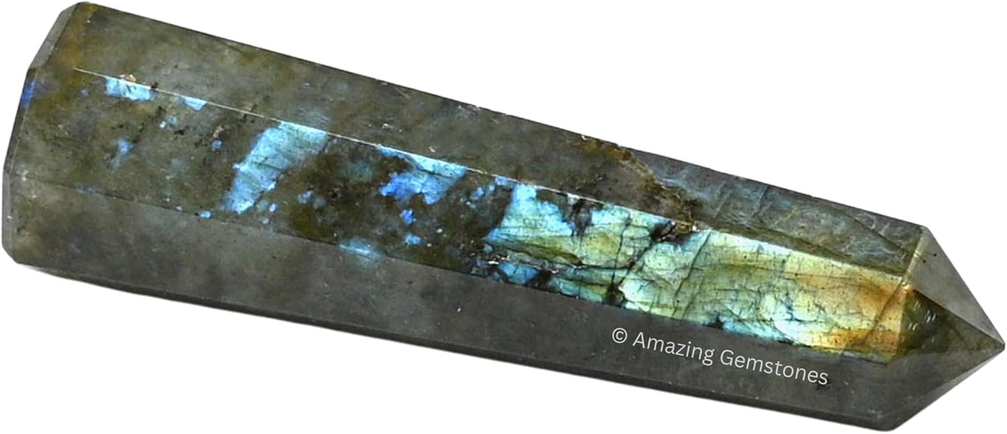 Amazing Gemstone Labradorite Crystal Towers - Natural Healing Crystal Point Obelisk for Reiki Healing and Crystal Grid (2 Inch to 3 Inch)