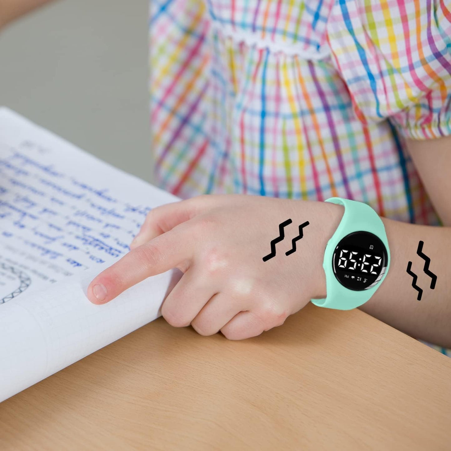 Kids Watches for Girls Boys Digital Sport Watch with Step Counter Pedometer Vibration Alarm Clock, No App Waterproof Fitness Tracker Kids Watch Boys Girls Teens Students Ages 5-16