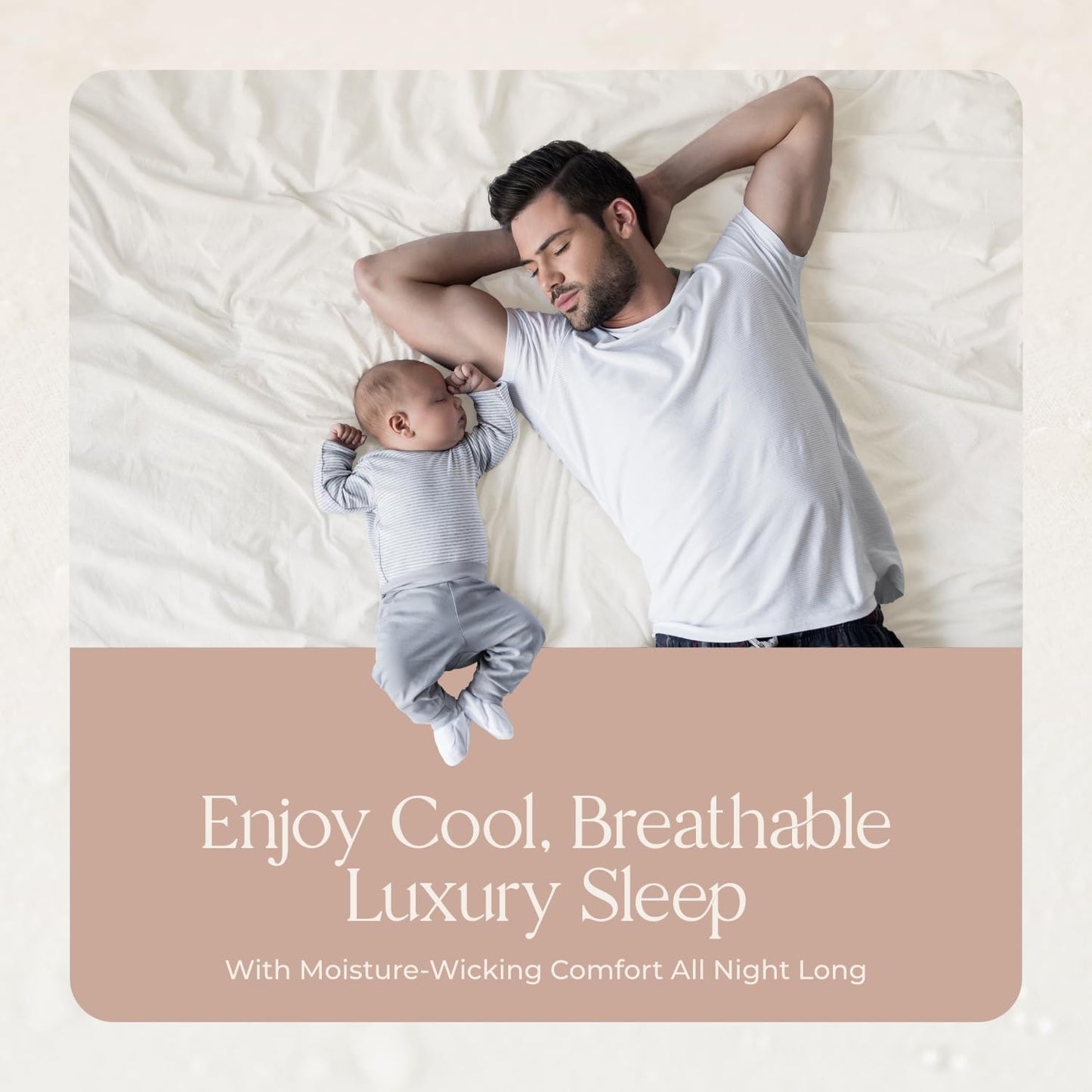 Organic Waterproof Mattress Protector Queen Size - 100% Waterproof Mattress Pad with Extra Soft Quiet & Breathable Triple Layer Protection - GOTS Certified Machine Washable Deep Pocket Design (Queen)