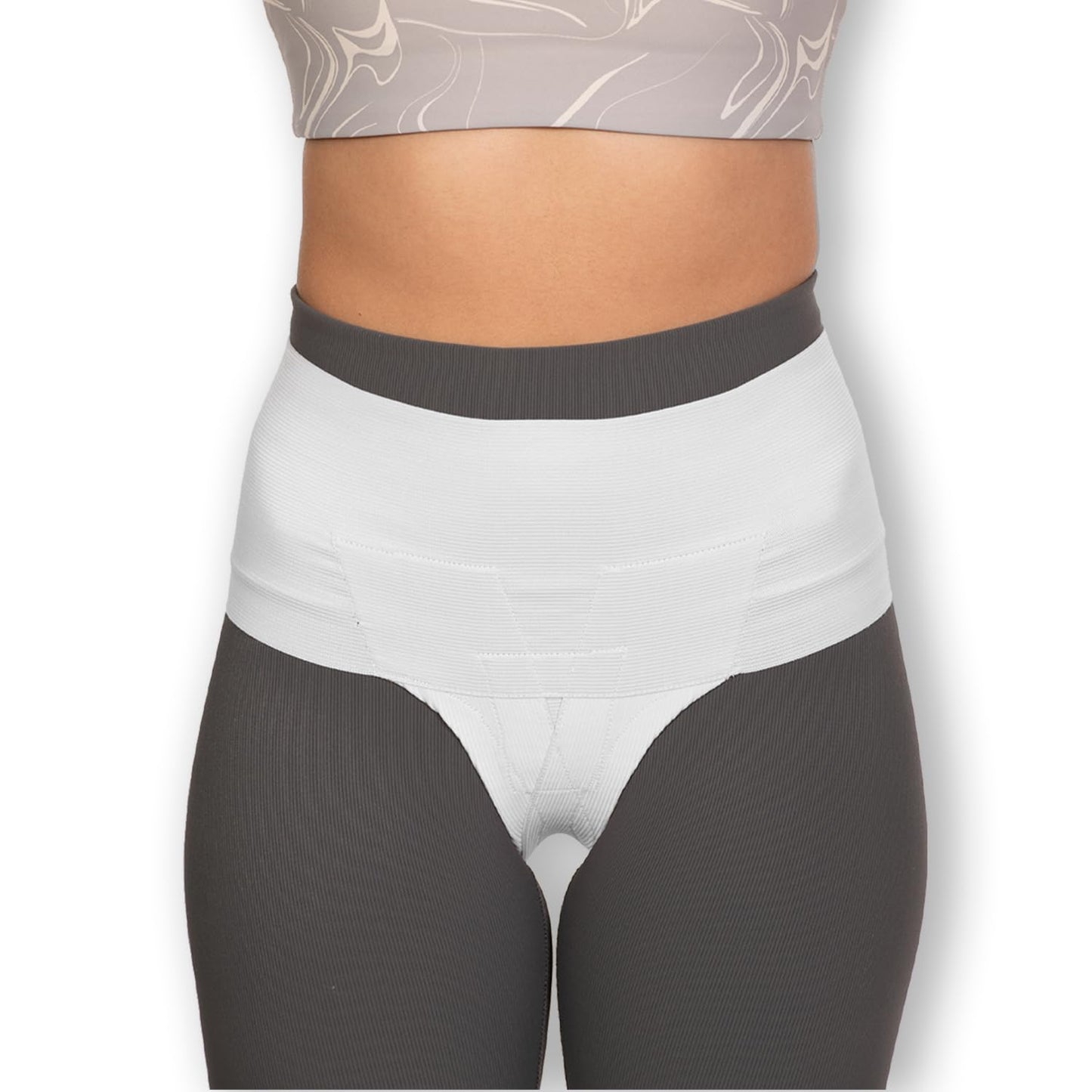 Women’s Pelvic Orthotic Support Belt ― Uterus Girdle for Prolapsed Bladder | Vulvar Varicosities | Postpartum Recovery | Dysfunction Pain Relief - High Waist (White - Small)