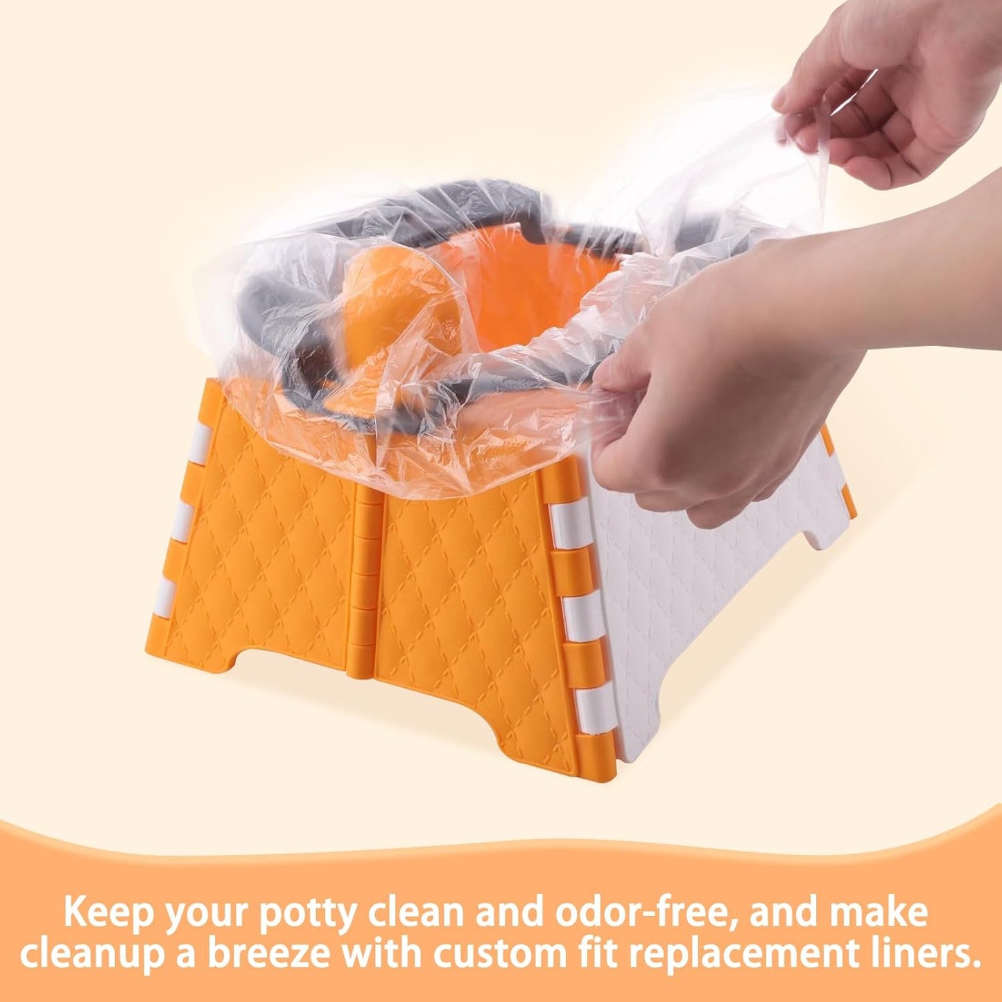 Portable Potty for Toddler Travel, Kids Travel Potty Training Chair with Travel Bag, Baby Potty Training Toilet for Outdoor and Indoor Easy to Clean(Orange) by Yszawmx, Includes 30 Replacement Bags