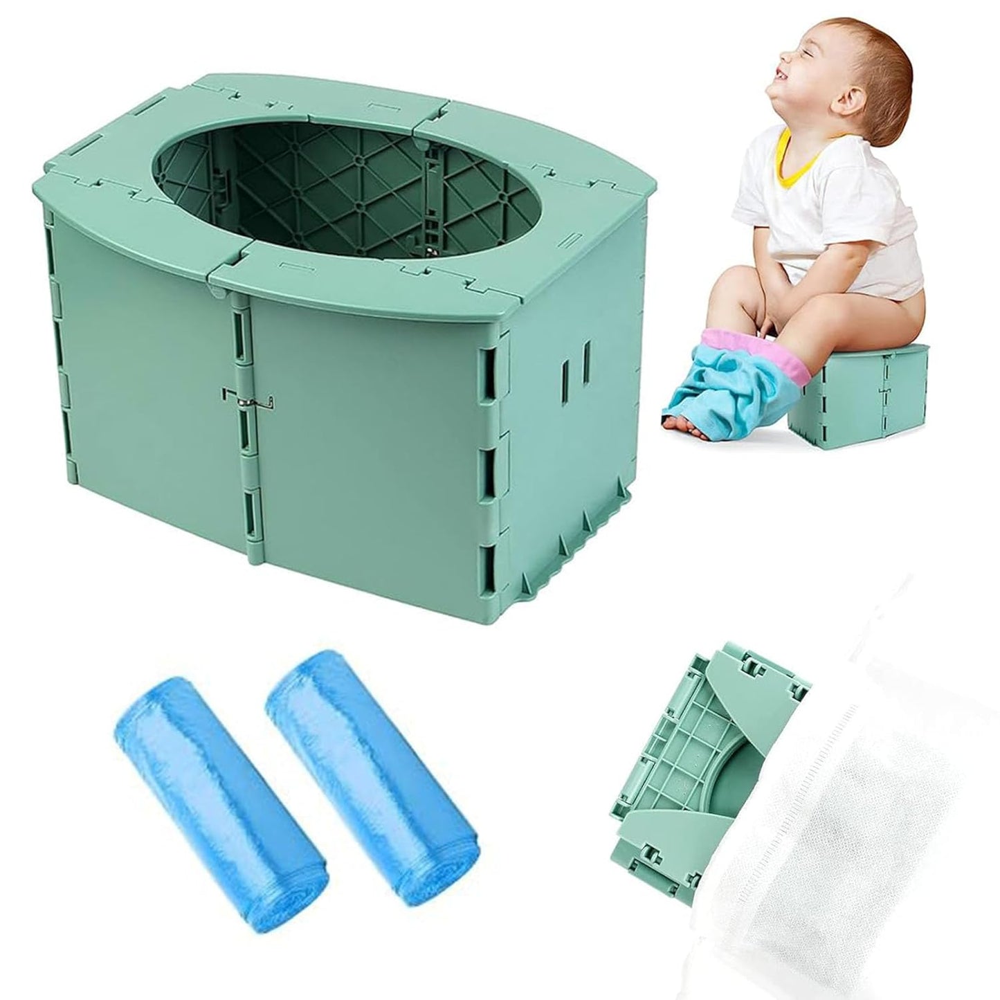 SunnySmile Travel Potty for Car，Travel Potty for Kids，Portable Potty for Toddler，Apply to Camping, Tourism, Outdoor, Indoor