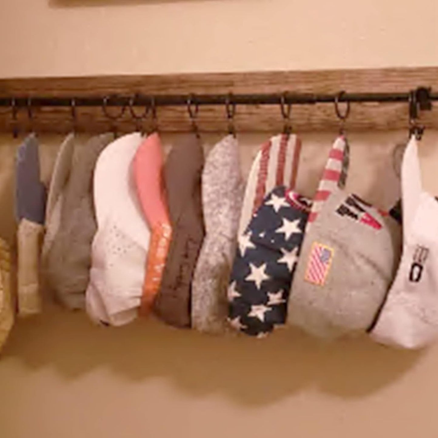 40 Pack Antique Copper Curtain Rings with Clips, Curtain Hooks Hangers Clip Rings for Hanging Drapes Bows Hat, Drapery Rings 1.26 in I D, Fits up to 1 in Diameter Curtain Rod.