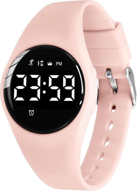Kids Watches for Girls Boys Digital Sport Watch with Step Counter Pedometer Vibration Alarm Clock, No App Waterproof Fitness Tracker Kids Watch Boys Girls Teens Students Ages 5-16