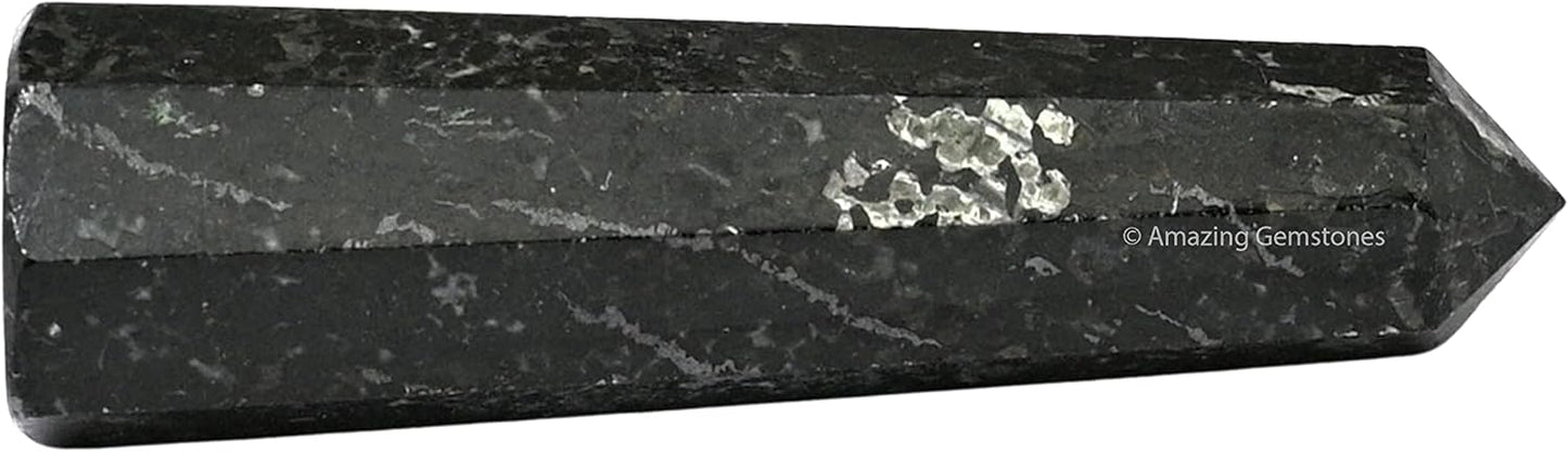 Amazing Gemstone Nuummite Crystal Towers ~ Natural Healing Crystal Point Obelisk for Reiki Healing and Crystal Grid (2 to 3 INCH)