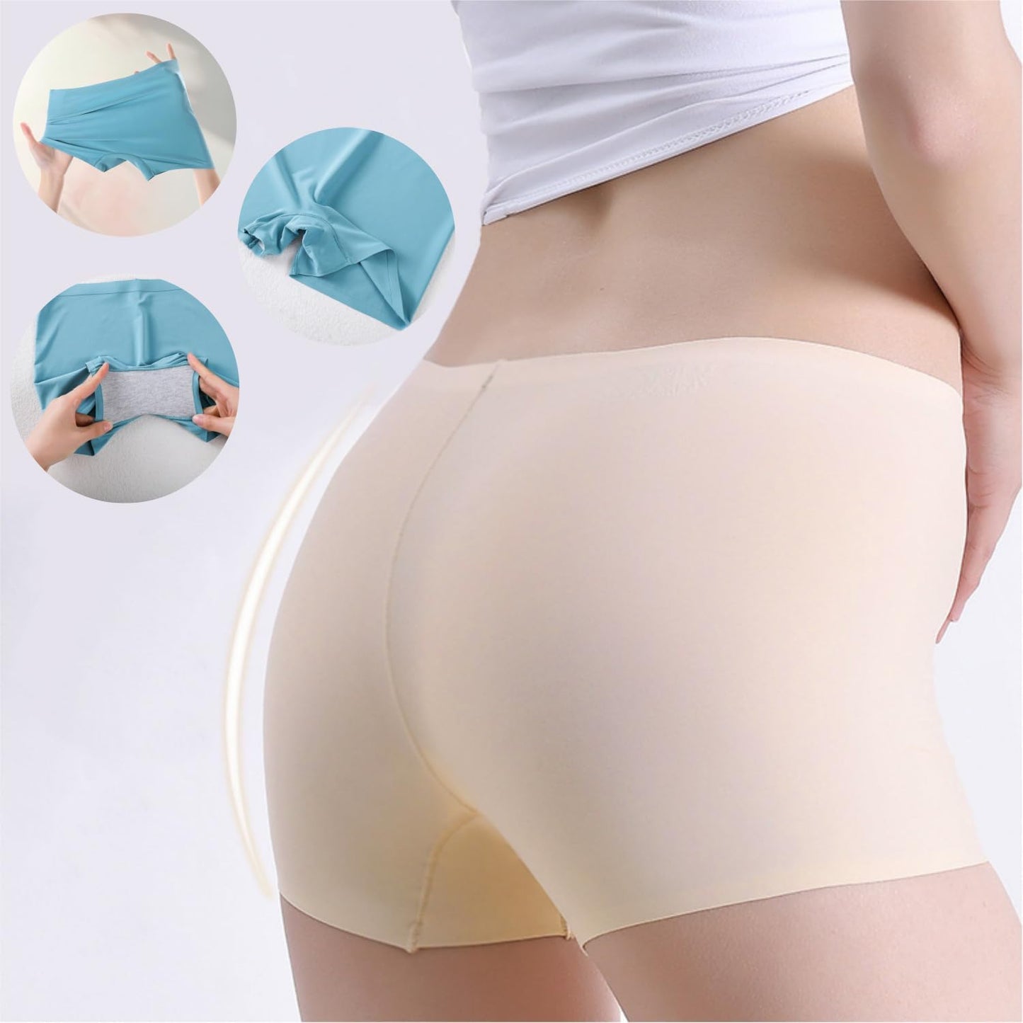 Demifill Teen Girls Seamless Boyshorts Underwear Tagless Boxer Pants No Show Panties for Teens Pack of 6 Multipack