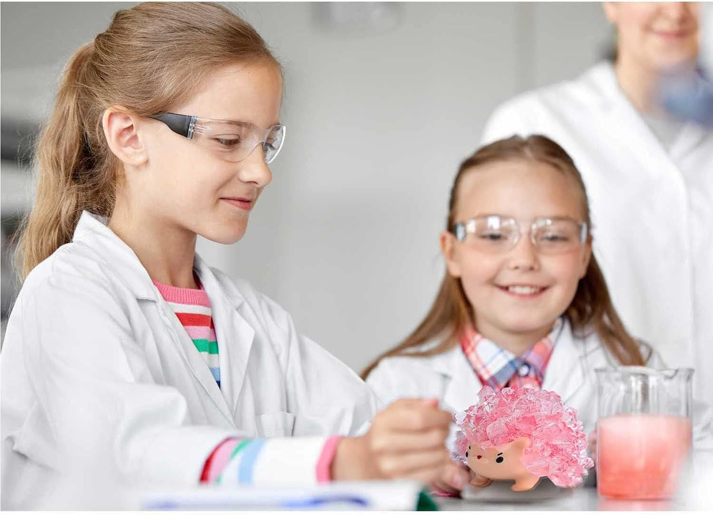 Crystal Growing Toys for Kids - Vibrant Colorful Crystal Hedgehog to Grow,Science Experiments Learning and Education for Kids STEM Gifts for Boys & Girls 8 Years + (Dream Pink)