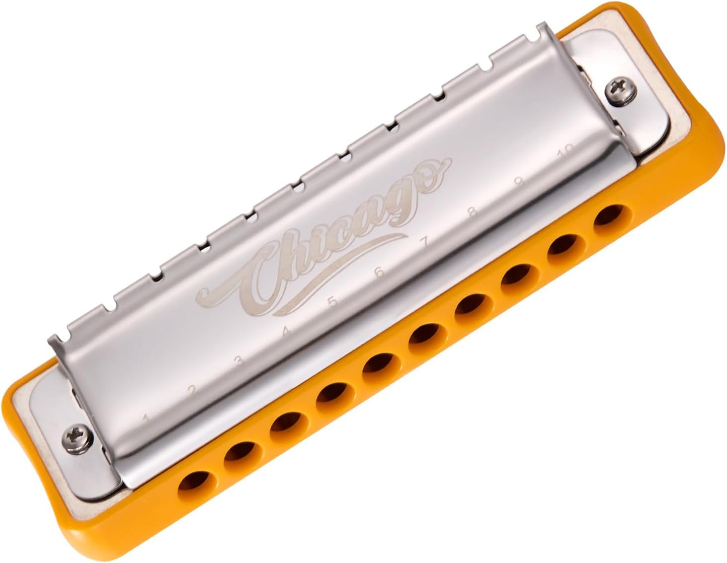 Harmonica JDR Blues key of D 10 Holes 20 Tones Harps Armonica for Adults Kids Professional Beginners Mini Mouth Organ with Case Chicago