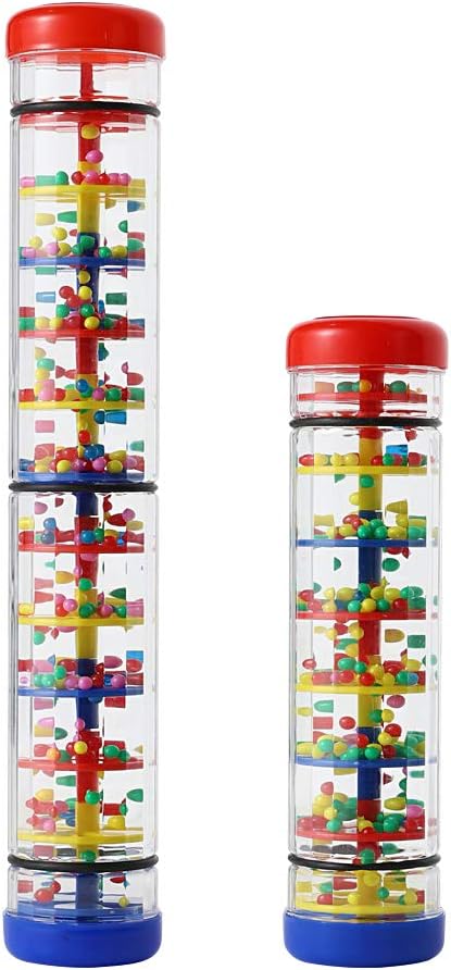 Rainmaker 12 inch Rain stick for babies Rattle Tube Rain Stick Shaker Music Sensory Auditory Instrument Toy For baby child girl (12 inch)