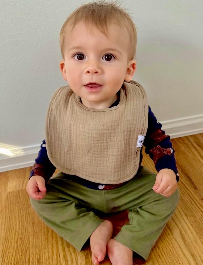 DiaperSquad's Baby Bibs for Drooling and Teething, Bibs for Boys, Baby Girl - Solid Cotton Baby Drool Bibs