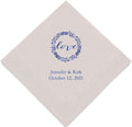 Weddingstar Personalized Printed Paper Napkins 3-Ply 50 Pack - Cocktail Silver Grey