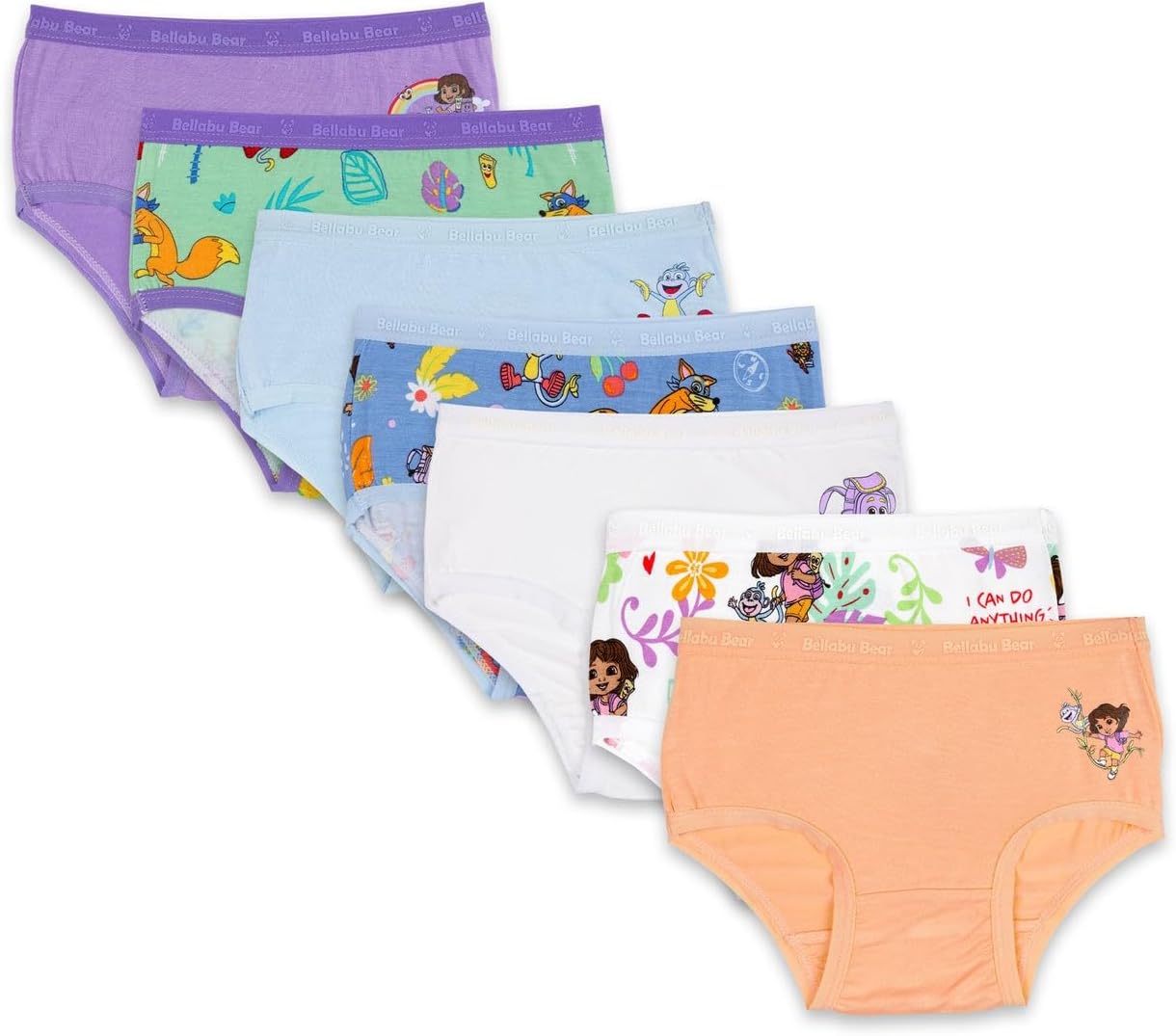 Bellabu Bear Dora Girl's Rayon from Bamboo Underwear 7-Pack