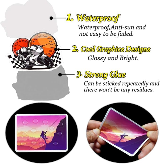 QTL Sport Stickers for Teens Kids Sport Stickers for Water Bottle Skateboard Laptop Waterproof Vinyl Packs 50Pcs