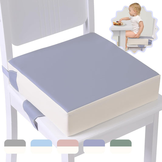 Booster Seat for Kitchen Chair with Adjustable Straps, Toddler Booster Seats for Dining Table Portable for Travel Camping Eating, Booster Cushion for Table for Baby Child Infant Kid Boy Girl