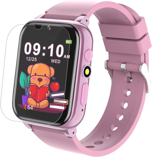 Goodatech 1.69'' Kids Smart Watch for Kids Boys Girls, HD Camera,26 Puzzle Games,Video Music Player,Pedometer,Flashlight,Alarm Clock, Christmas Birthday Gifts for 4-12 Years Children (Pink)
