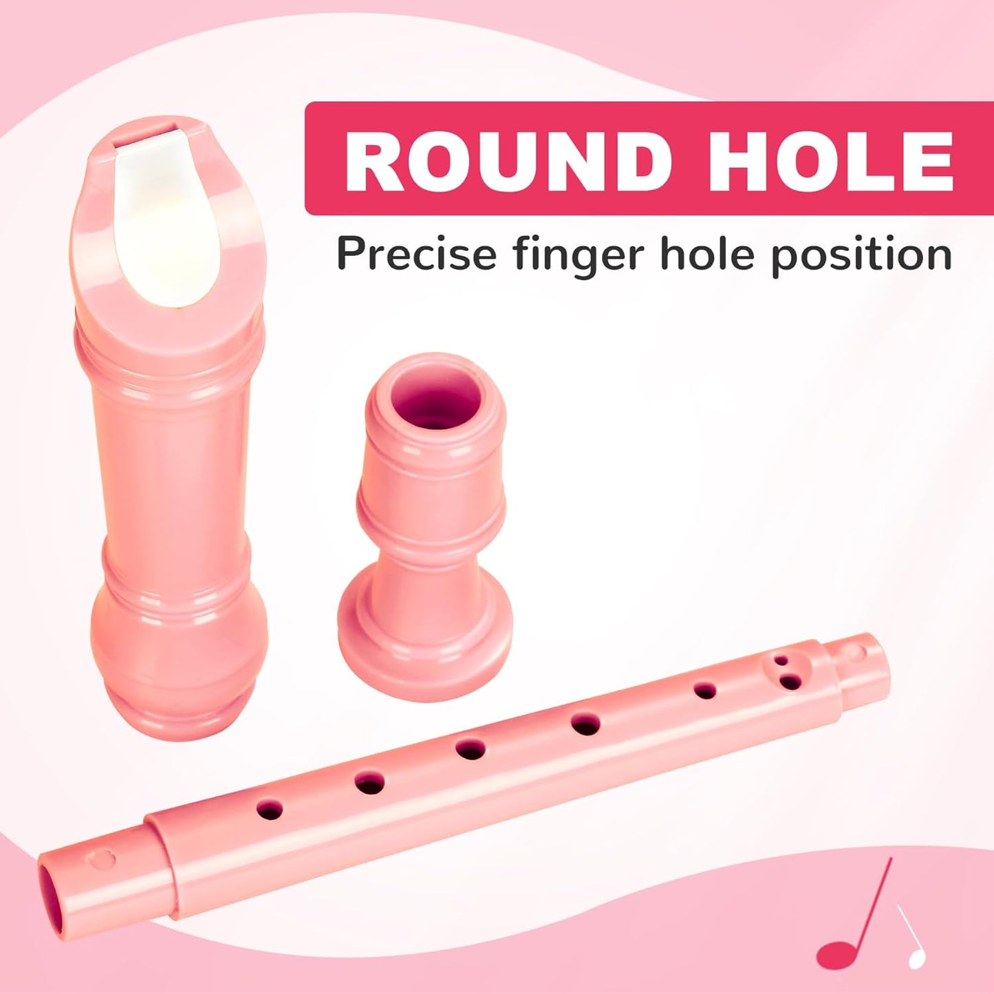 CONJURER Soprano Recorder Instrument for Kids Student - German Fingering 8 Hole Flute ABS Descant Recorders for Beginners with Cleaning Rod and Bag for Kids Over 3 Years Old