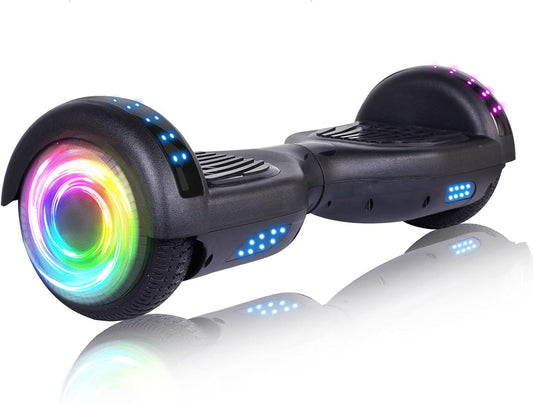 SISIGAD Scooters for Kids Ages 6-12, with Built-in Bluetooth Speaker and 6.5" Colorful Lights Wheels, Safety Certified Self Balancing Scooter Gift for Kids