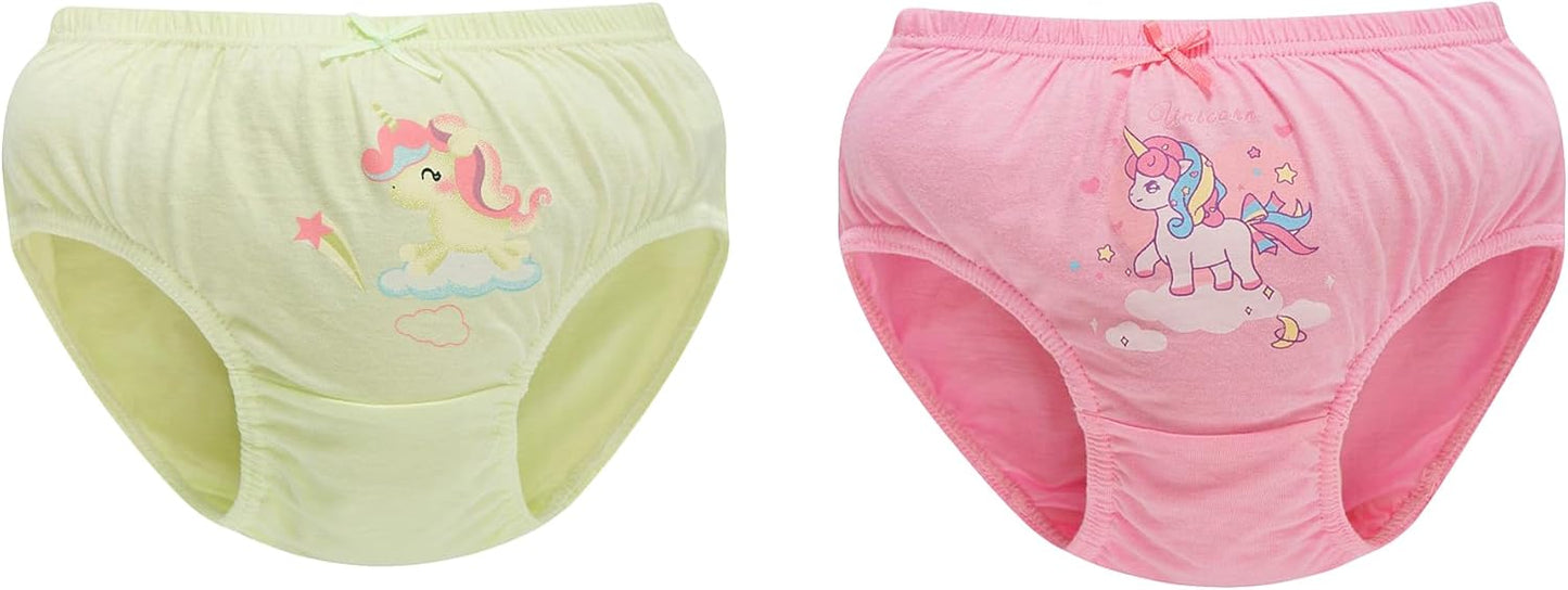 CHUNG Toddlers Little Girls Cotton Briefs Panties Pack of 5/6 Print Underwear 2T-10Years