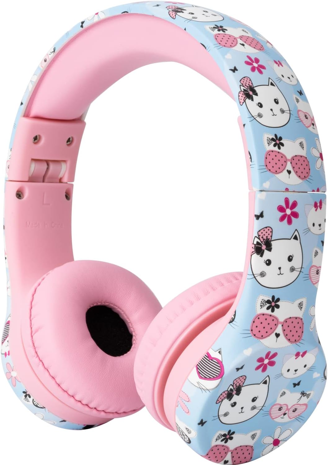 Snug Play+ Kids Headphones – Volume Limited 93dB for Safe Listening – Foldable, Durable Headphones for Toddlers, Boys & Girls – Tangle-Free Cord – Ideal for Travel, School, Tablets - Kitty