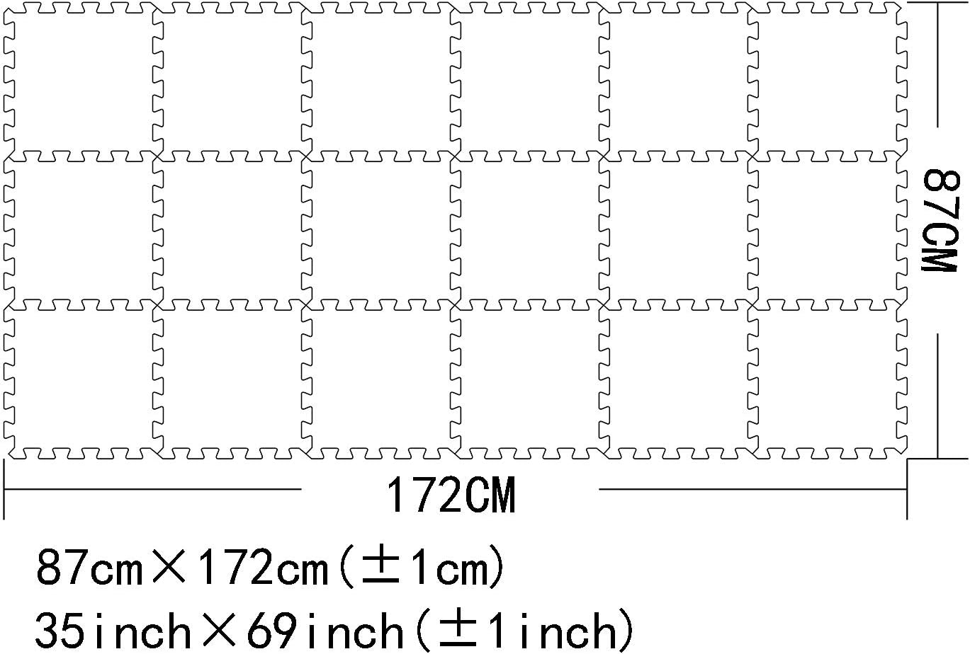 MQIAOHAM® 18 Pieces Puzzle Play Mats, Soft Baby Play Mat, Kids Interlocking Foam Floor Tiles, Toddlers Carpet Playmats G301018-101109112