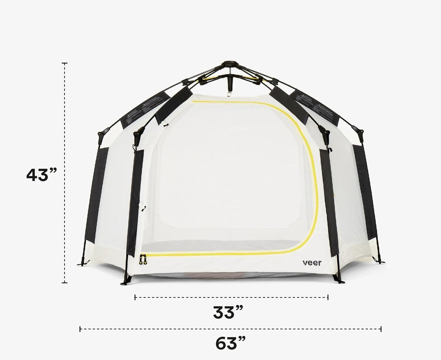 Veer Basecamp | JPMA Certified Portable Pop Up Play Yard/Play Pen for Babies, Toddlers and Kids | Indoor and Outdoor Use | Shade Canopy | Keeps Bugs Out | Playard Safety Certified