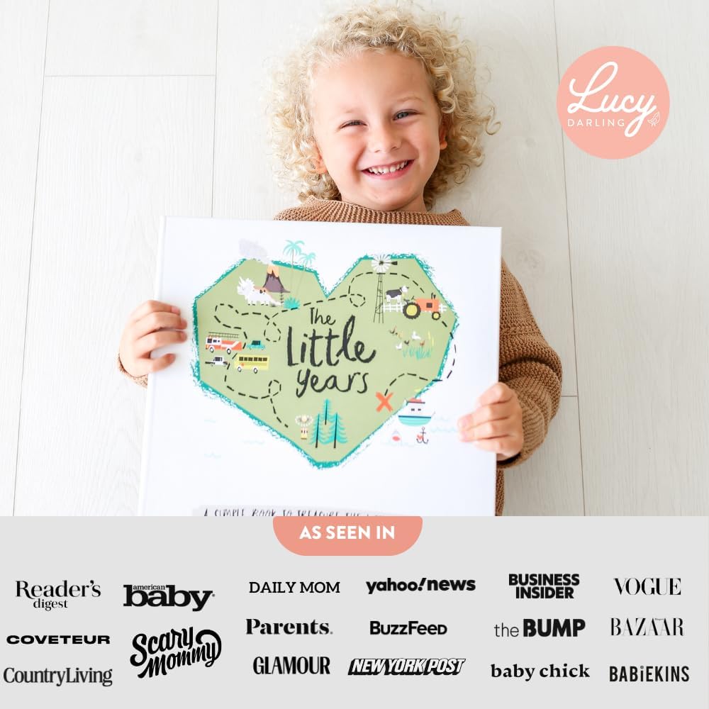 Lucy Darling Baby Journal - Stylish, Eco-Friendly 106 Pages for Recording Precious Milestones, Just Add Photos and Writing