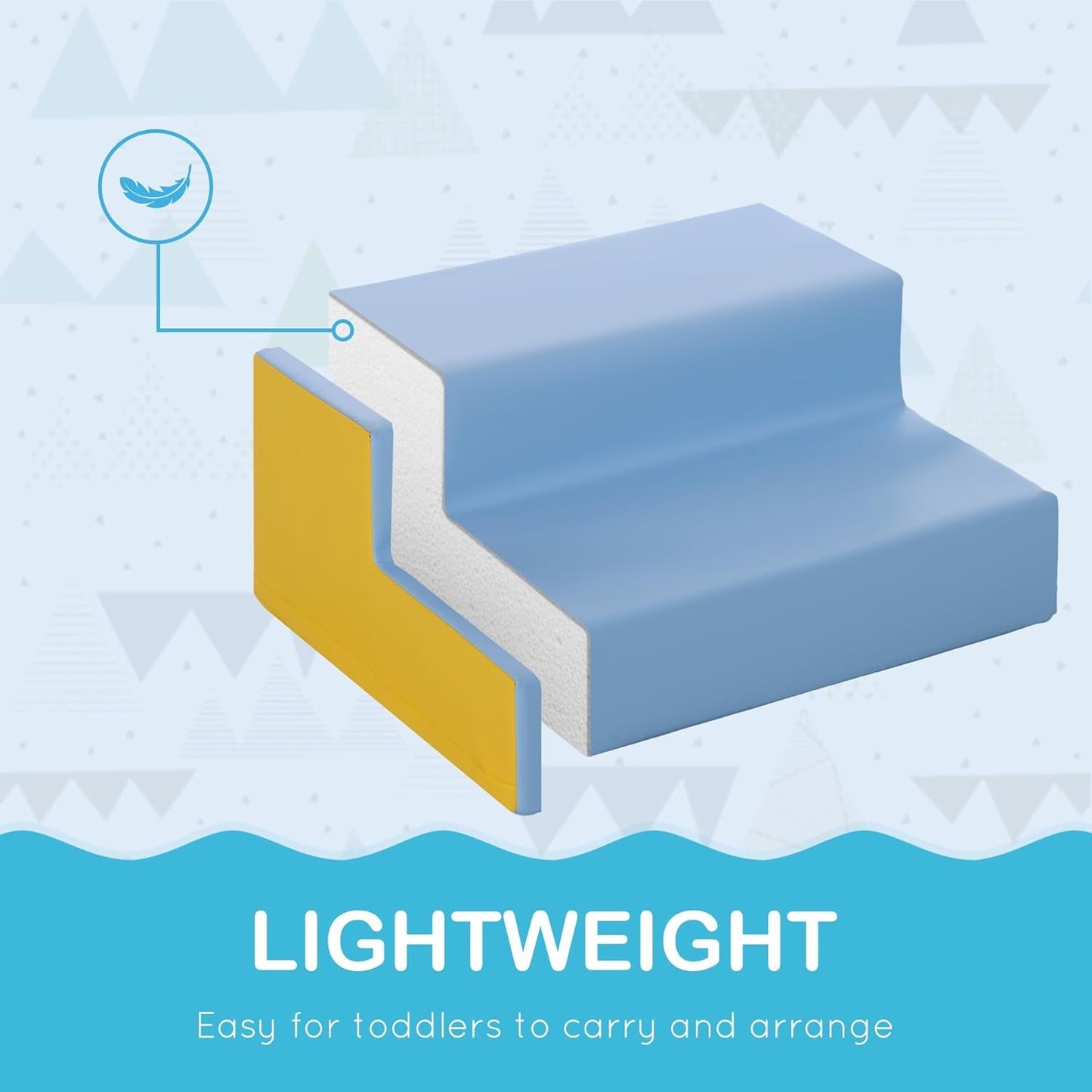 Soozier 2 Piece Climb and Crawl Activity Play Set, Soft Secure Foam Playset for Toddler, Preschooler, Indoor Play, Baby Learning Toys, Contemporary