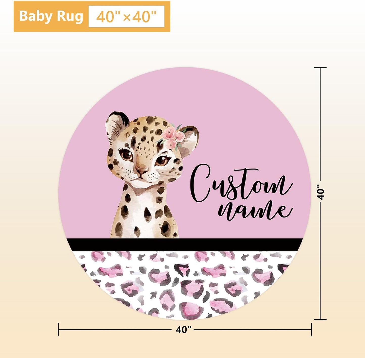 Personalized Baby Bedding Set, 5 Pcs Custom Baby Crib Sets with Name, Toddler Bedding Set for Baby Girls, Pink Leopard Double Layer Nursery Bedding Set, Customized Gifts for Infants Kids