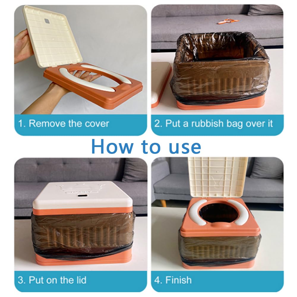 SunnySmile Toddler Travel Potty,Kids Portable Potty,Used for Indoor and Outdoor, Outdoor Camping, Traffic Jams and Travel, Etc. Lncludes 45 Replacement Bags.