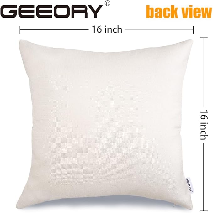 GEEORY Winter Christmas Throw Pillow Covers 16 x 16 Inch Set of 4, Xmas Trees Snowflake Snowman Joy Holiday Farmhouse Decorative Cushion Cases for Home Decoration G583-16