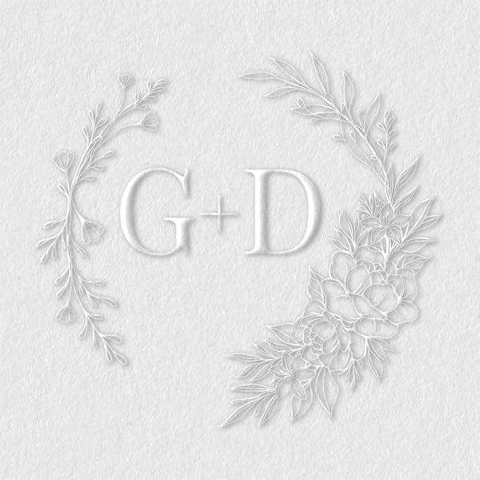 Personalized Wedding Embosser | Custom Made with Initials or Monograms for Couples | Elegant Designs for Stationery, Invitations, Napkins, and More (Design 3)