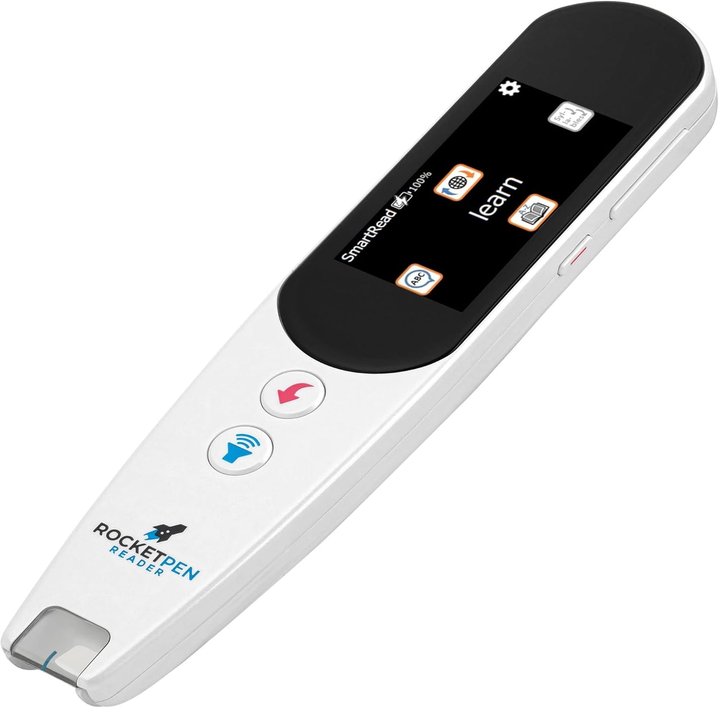 Rocket Pen Reading Tutor + Case - Use Its Six Learning Aids to Make Reading Your New Super Power. Plus: Scan Phone or Tablet Screen to Hear Scanned Text. Self-Contained, No PC Needed