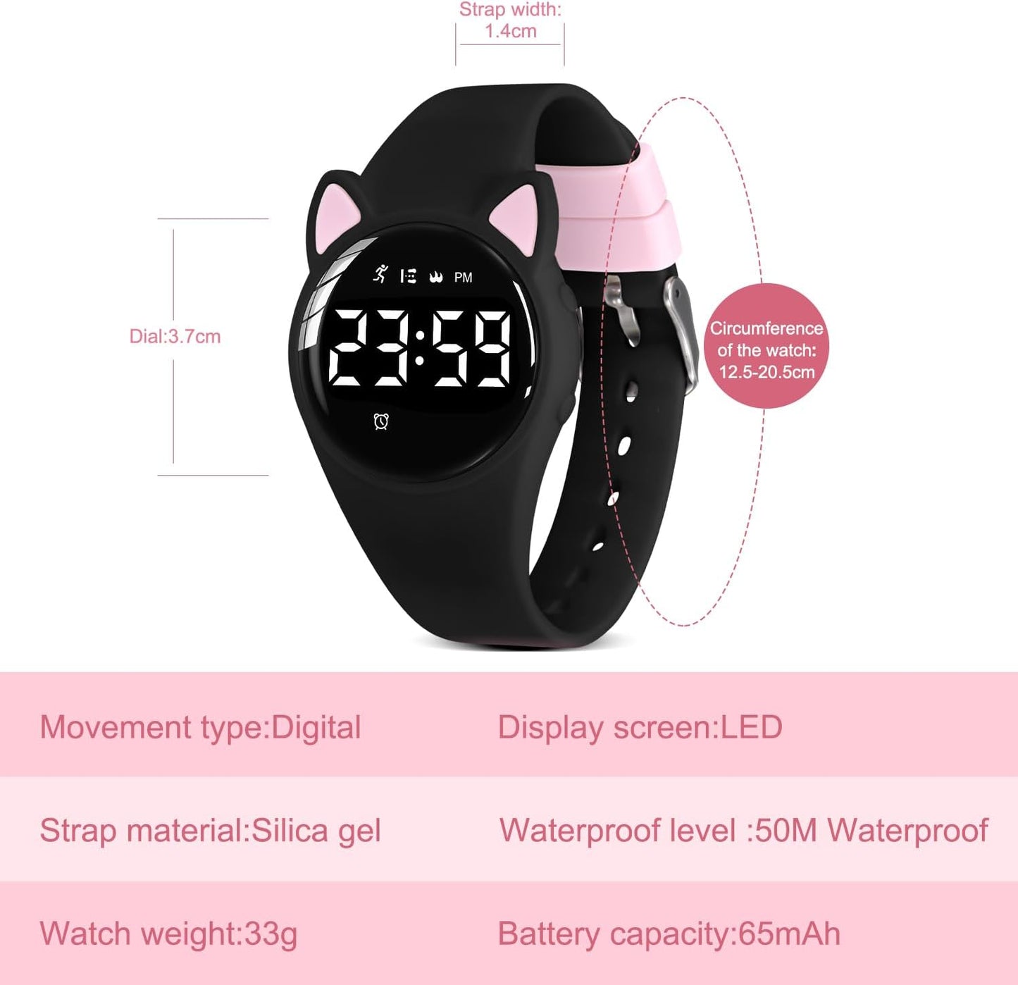 Kids Watches for Girls Boys Digital Sport Watch with Step Counter Pedometer Vibration Alarm Clock, No App Waterproof Fitness Tracker Kids Watch Boys Girls Teens Students Ages 5-16