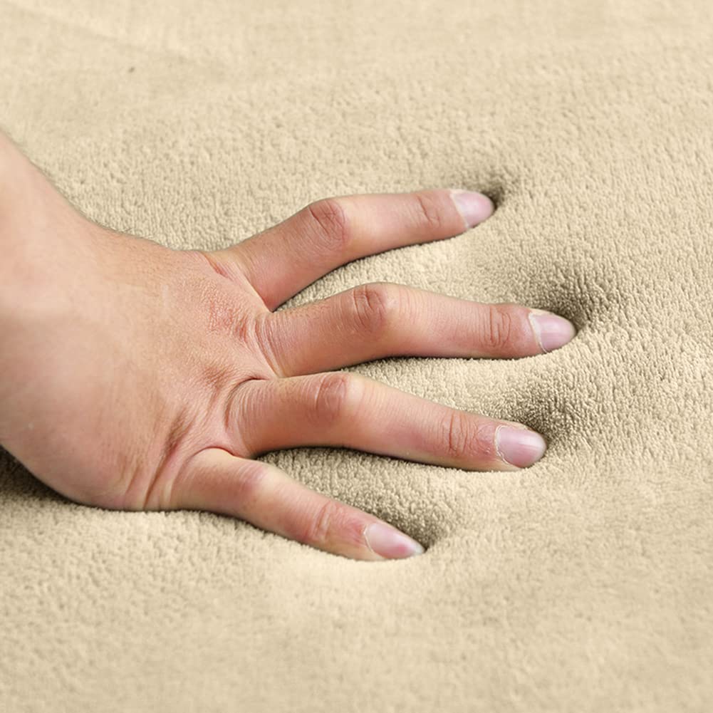 Loartee Coral Velvet Crawling Rug (5.0'x 6'8", Brown) for Toddler Children Play Area Rug Yoga Mat Exercise Pad